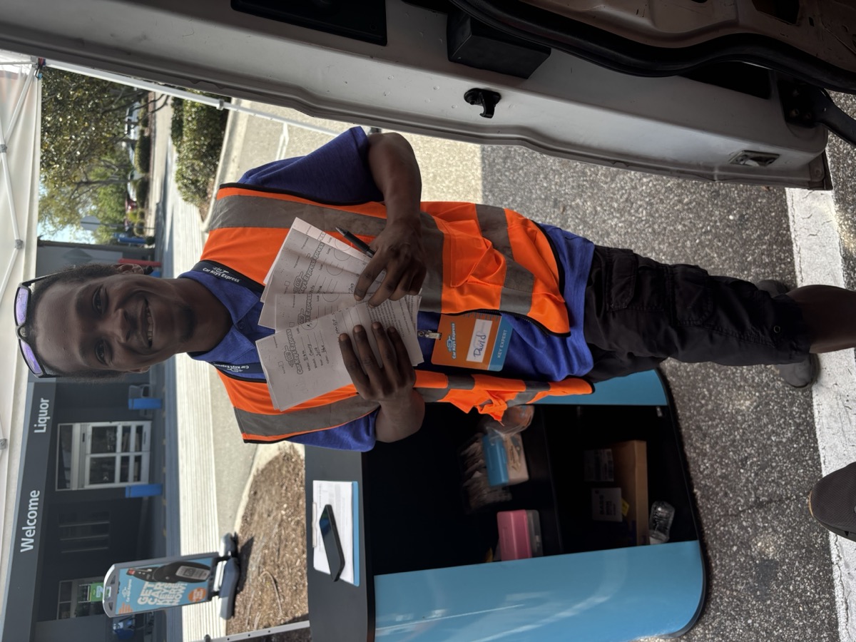 Our team in action at a Car Keys Express kiosk